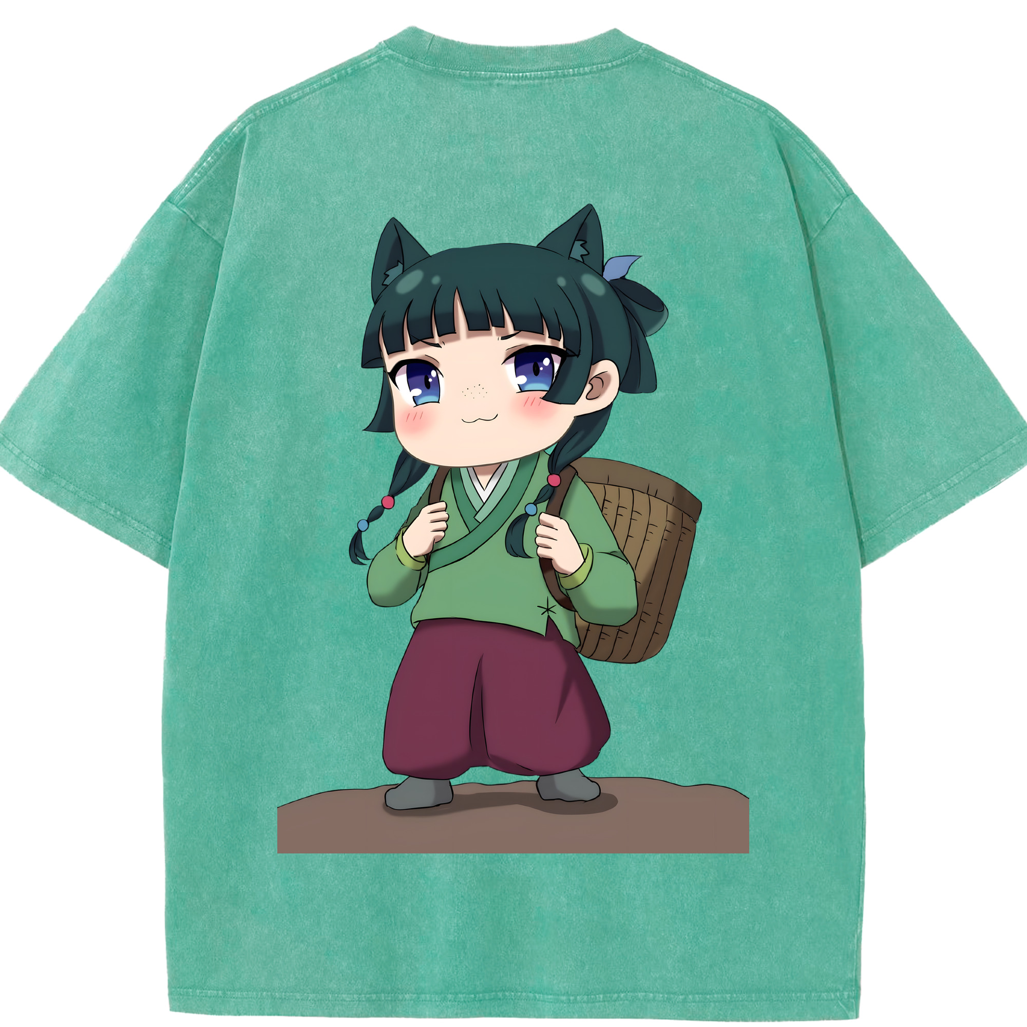 （画像用） 薬屋のひとりごと The Apothecary Diaries 綿100% ヴィンテージ風 半袖Tシャツ（背面プリント）